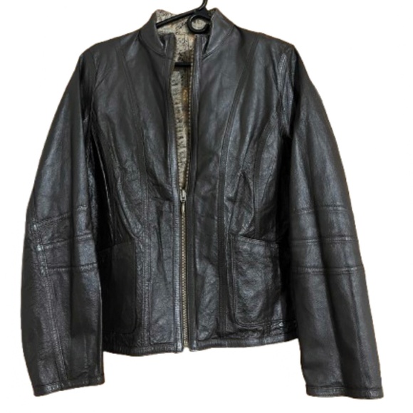 Chico’s Women’s Queen of the Jungle Reversible 100% Genuine Leather Jacket Sz-M - Picture 8 of 8